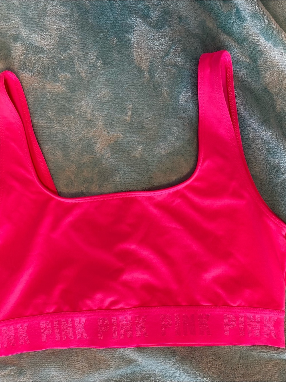 Victoria's Secret PINK ULTIMATE GYM to SWIM Neon Pink Scoop Sports Bralette